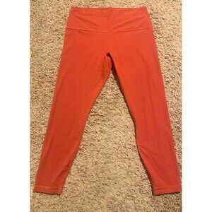Women's lululemon Align Ribbed Pant 25" CYNN Cayenne Orange Size 12